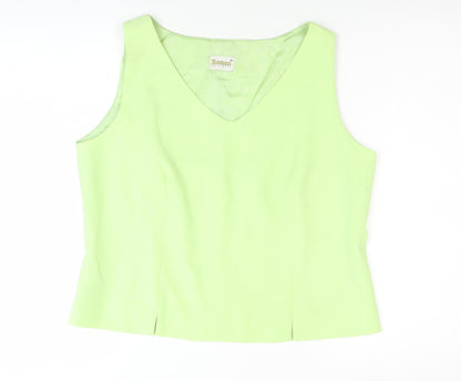 Womens UK Size 16 Roman Originals Green Basic Tank
