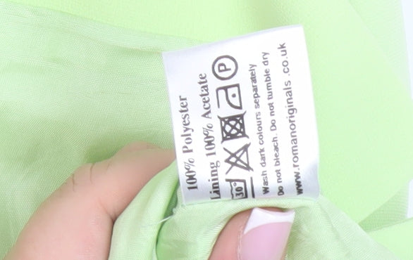 Womens UK Size 16 Roman Originals Green Basic Tank