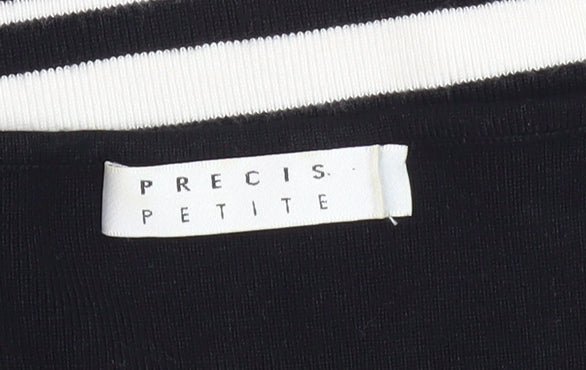 Precis Petite Women's Black Striped Tank Top M