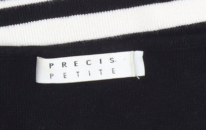Precis Petite Women's Black Striped Tank Top M