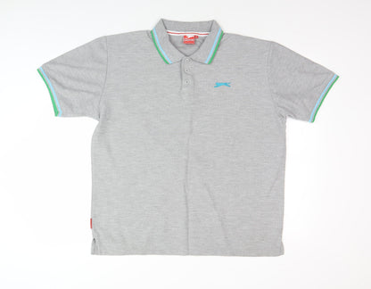 Slazenger Grey Men's XL Polo Shirt Short Sleeve