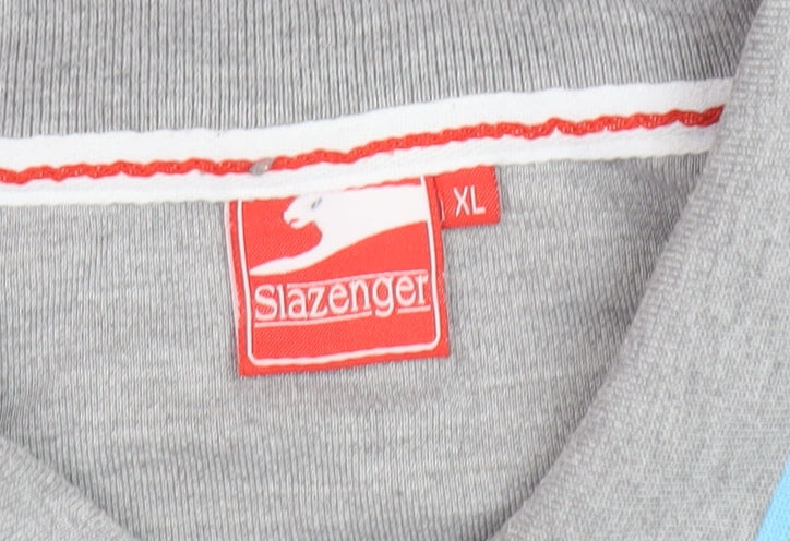 Slazenger Grey Men's XL Polo Shirt Short Sleeve