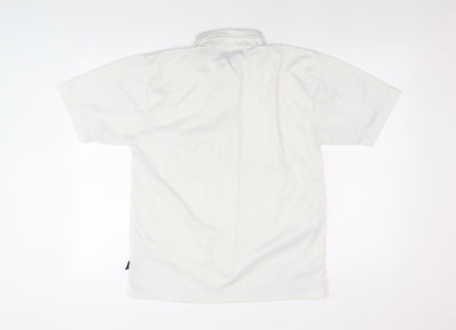 Le Shark Men’s White Polo Shirt Medium Logo Detail