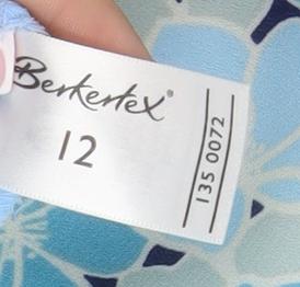 Berkertex Women's Blue Floral Midi A-Line Skirt, Size 12