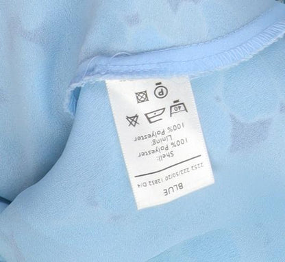 Berkertex Women's Blue Floral Midi A-Line Skirt, Size 12