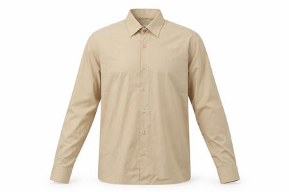 Burlington Men's Beige Long Sleeve Casual Shirt