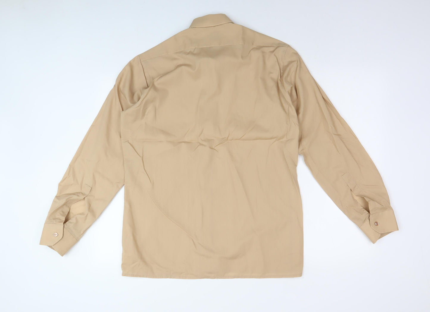 Burlington Men's Beige Long Sleeve Casual Shirt