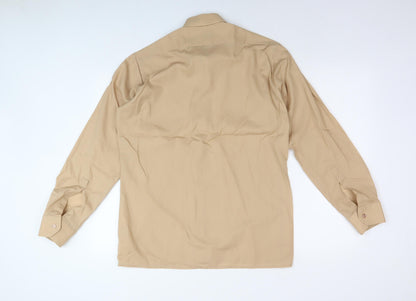 Burlington Men's Beige Long Sleeve Casual Shirt