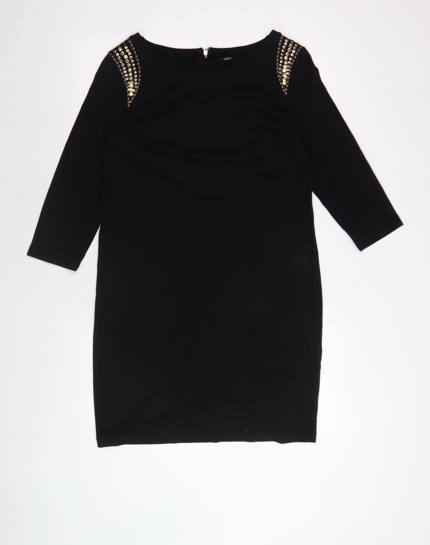 Marks and Spencer Women's Black Dress 14 Studded