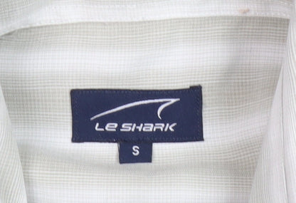 Le Shark Men's Grey Striped Shirt Short Sleeve Size S