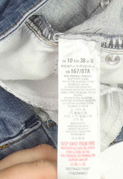 Miss Selfridge Women's Blue Skinny Jeans - Size 10