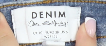 Miss Selfridge Women's Blue Skinny Jeans - Size 10