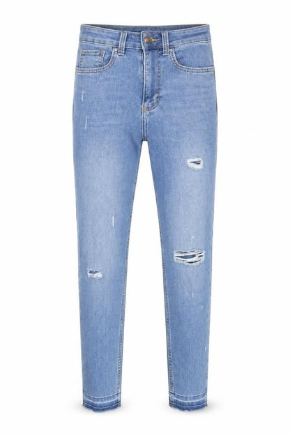 Front view of Marks & Spencer Blue Skinny Jeans Size Girth