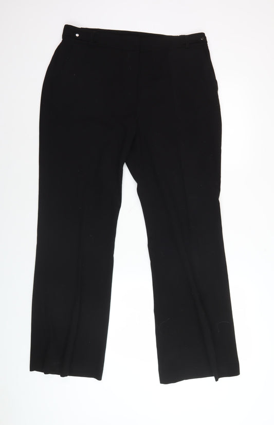 Capsule Women's Black Straight Trousers