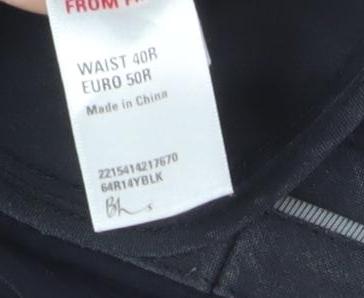 Mens UK Size 40 BHS   Black Trousers