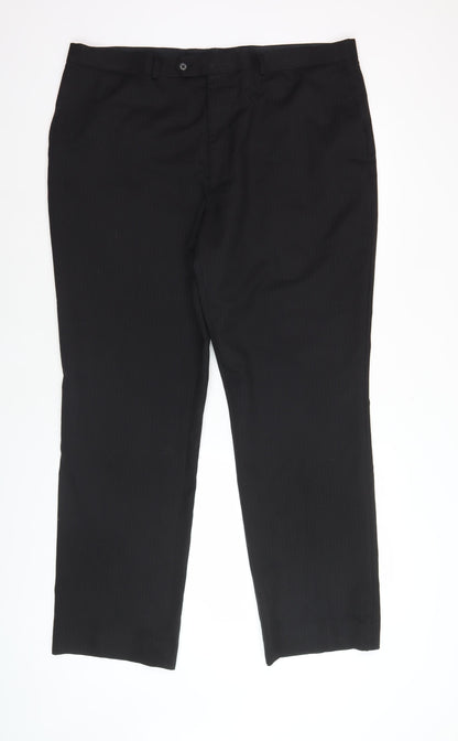 Next Men's Black Dress Pants, 40R, Formal Trousers