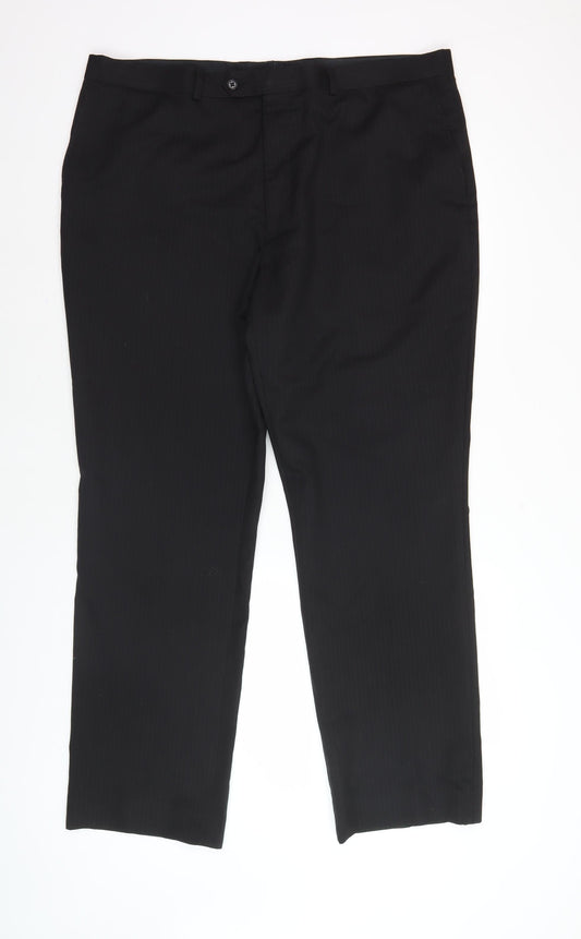 Next Men's Black Dress Pants, 40R, Formal Trousers