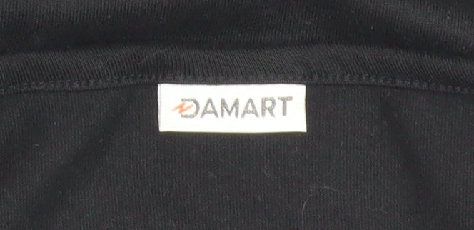 Damart Women's Black Embroidered T-Shirt L