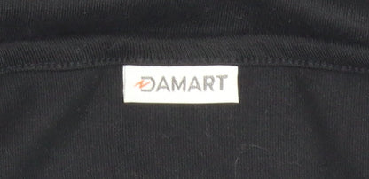 Damart Women's Black Embroidered T-Shirt L