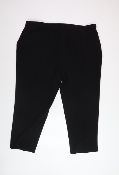 Barkattex Women's Black Trousers Size 22 Straight Leg