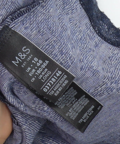 Marks and Spencer Women's Blue Floral Long Skirt Size 18