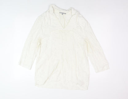 Womens UK Size 14 Oliver Bonas White Basic Blouse