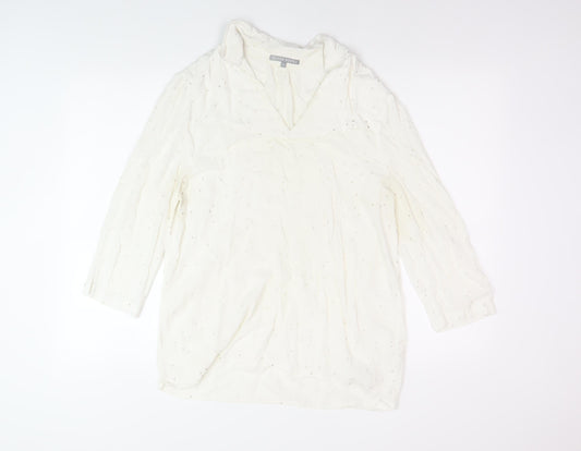 Womens UK Size 14 Oliver Bonas White Basic Blouse