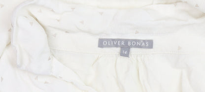 Womens UK Size 14 Oliver Bonas White Basic Blouse