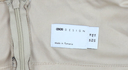 ASOS Design Women’s Beige Polka Dot Bodycon Dress 18