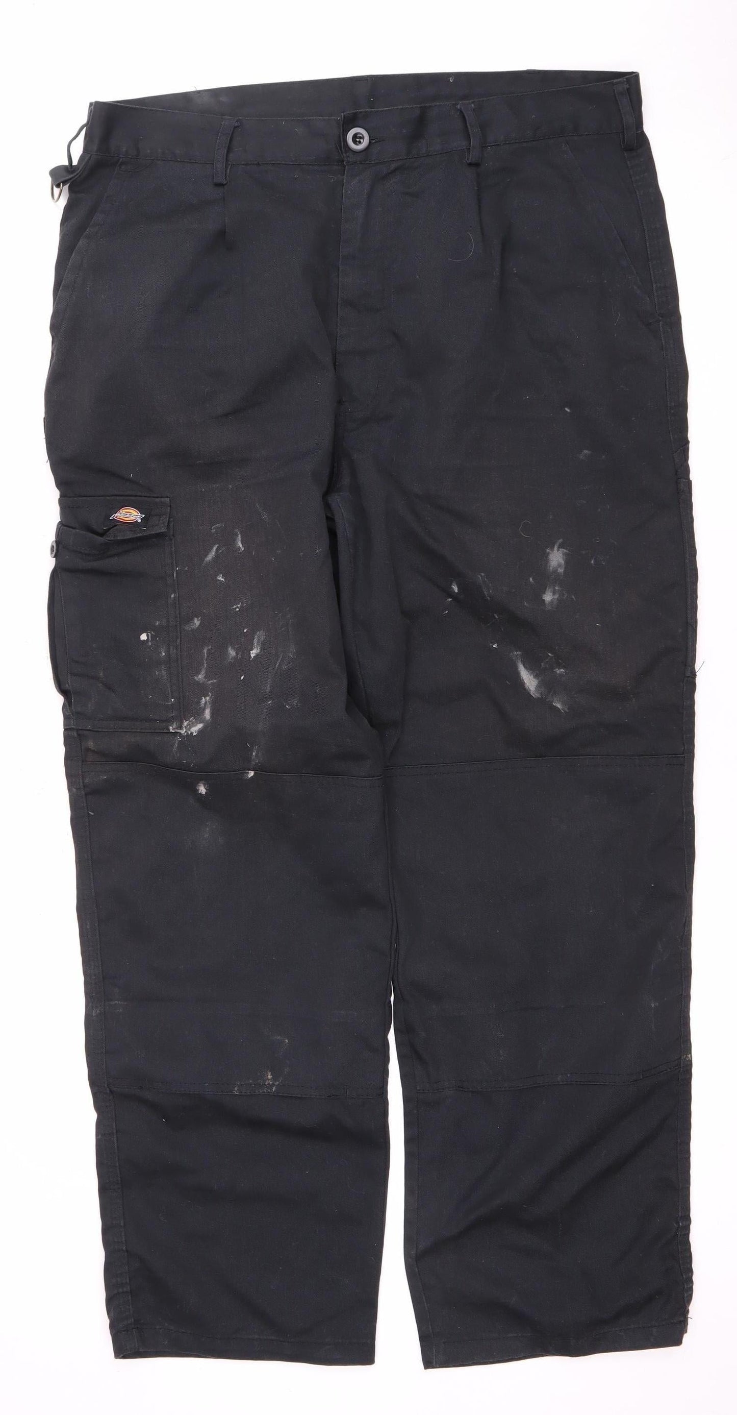 Dickies Men's Black Cargo Trousers Size 38R