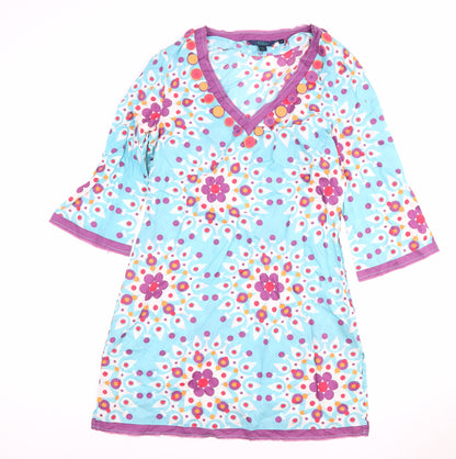 Boden Women's Multicoloured Floral Cotton Shift Dress Size 10