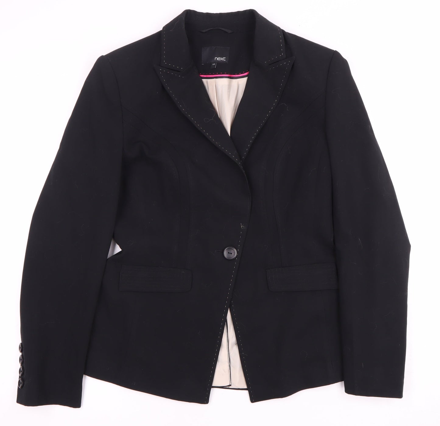 Next Women's Black Blazer, Size 12, Regular Fit