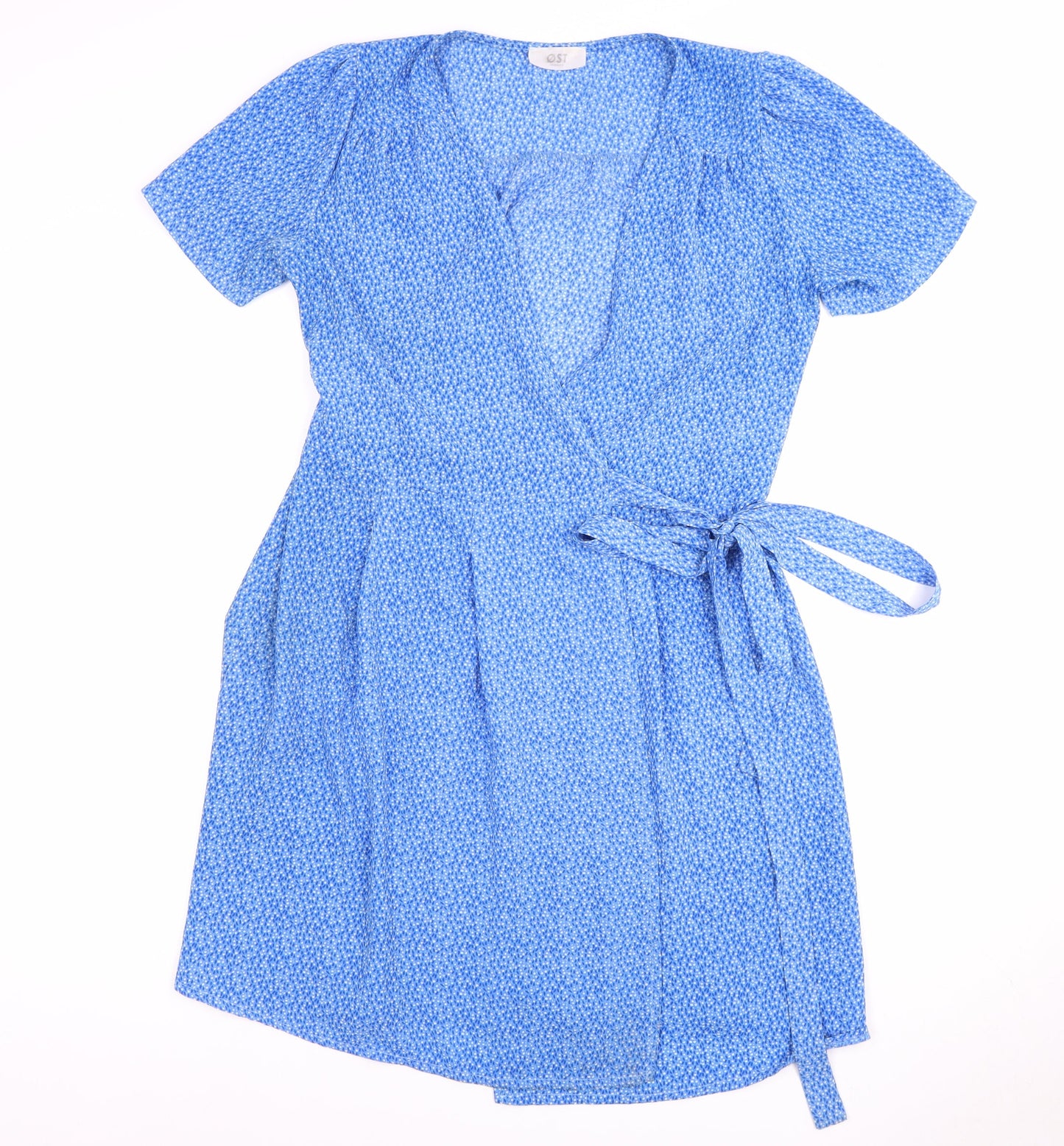 ØST London Women's Blue Wrap Dress - Size S
