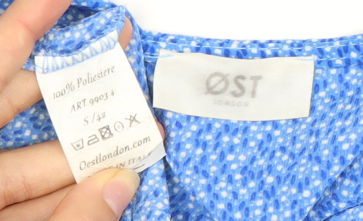 ØST London Women's Blue Wrap Dress - Size S