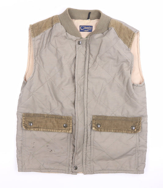 Mens UK Size 38 The County Range by Invicta Beige Quilted Coat