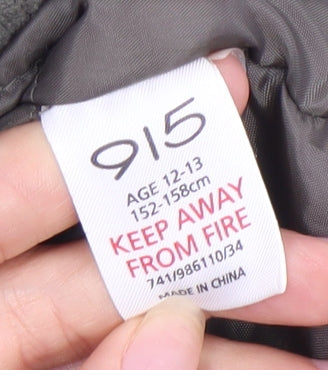 915 Girls Green Military Style Jacket Age 12-13 Years