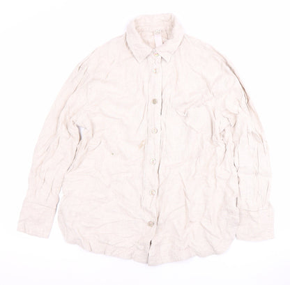 Womens UK Size S River Island Ivory Basic Button-Up