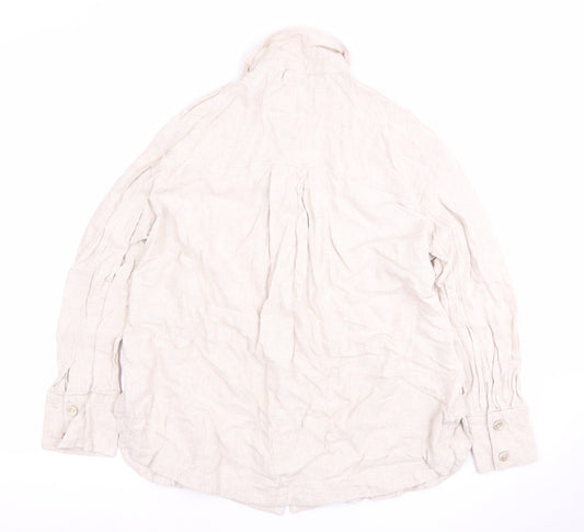 Womens UK Size S River Island Ivory Basic Button-Up