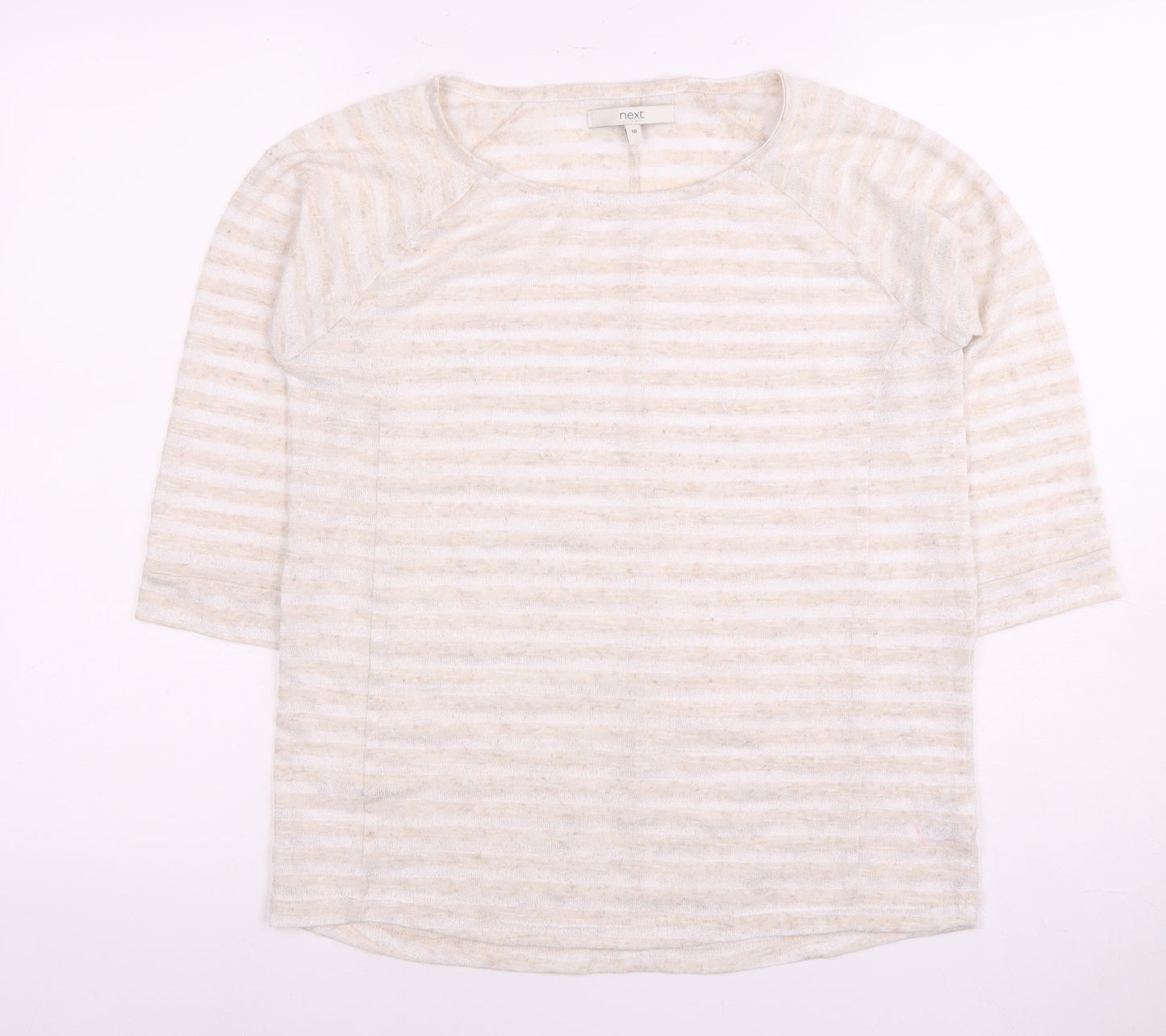 Womens UK Size 10 NEXT Ivory Basic T-Shirt