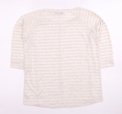 Womens UK Size 10 NEXT Ivory Basic T-Shirt