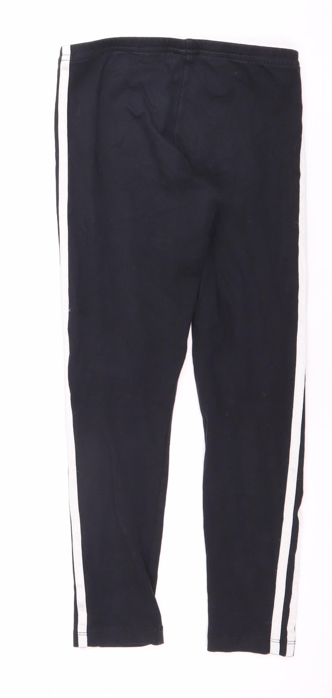 Adidas Girls Black Track Pants 8-9 Years