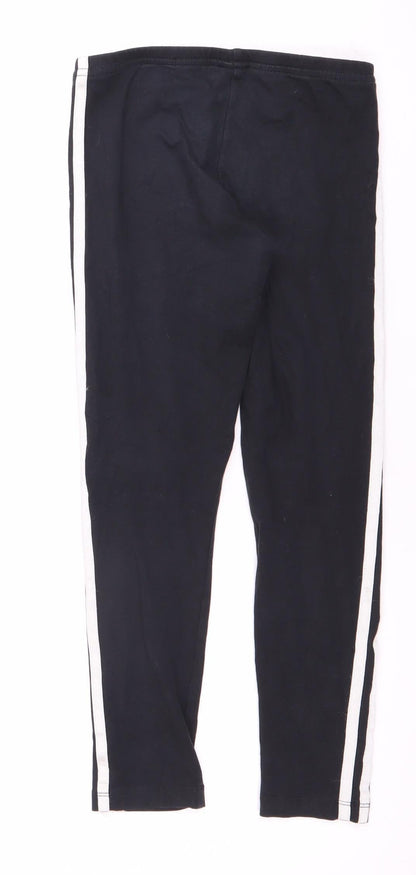 Adidas Girls Black Track Pants 8-9 Years
