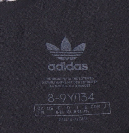 Adidas Girls Black Track Pants 8-9 Years