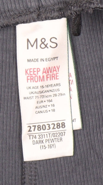 Marks & Spencer Girls Grey Trousers 15-16 Years