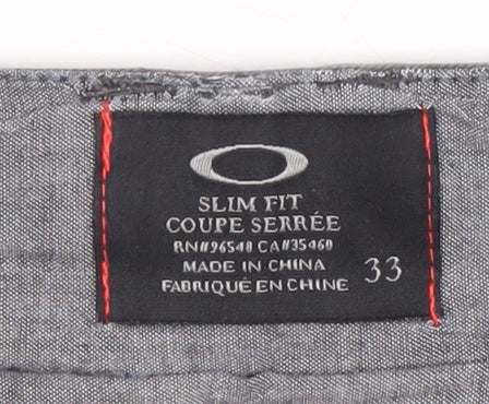 Oakley Men's Grey Chino Trousers Slim Fit Size 33