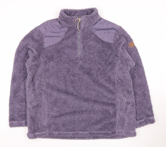 Regatta Women's Purple Fleece 1/4 Zip Sweatshirt Size 18