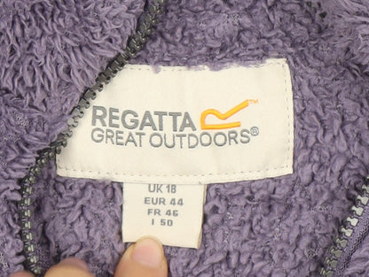 Regatta Women's Purple Fleece 1/4 Zip Sweatshirt Size 18