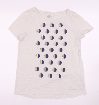 Womens UK Size M Tommy Hilfiger Grey Basic T-Shirt