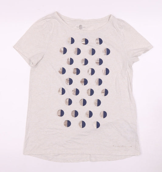 Womens UK Size M Tommy Hilfiger Grey Basic T-Shirt