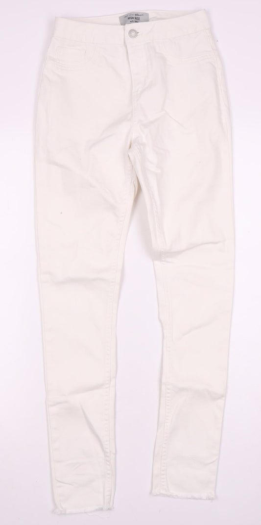 New Look Ivory High Rise Skinny Jeans for Women